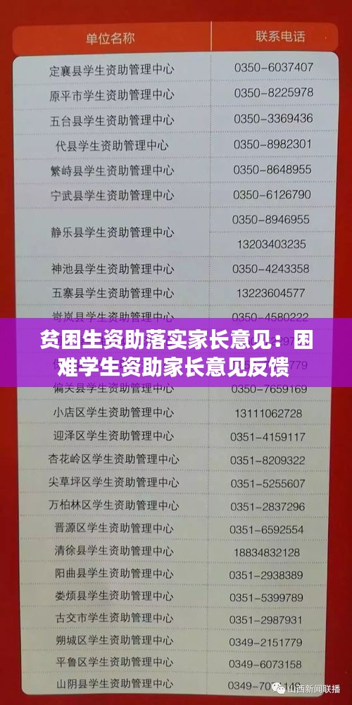贫困生资助落实家长意见：困难学生资助家长意见反馈 