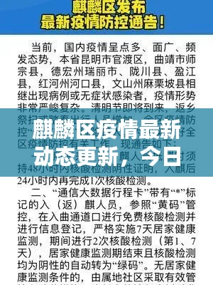 麒麟区疫情最新动态更新，今日关键信息速览