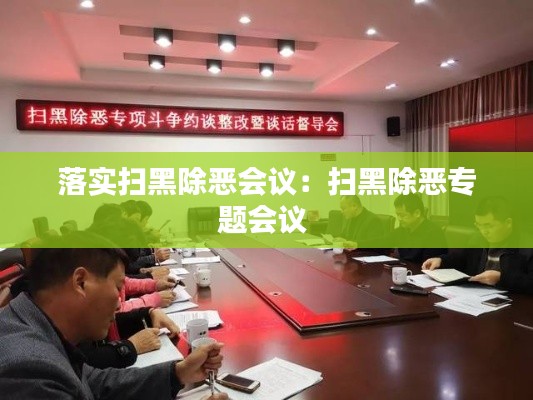 落实扫黑除恶会议：扫黑除恶专题会议 