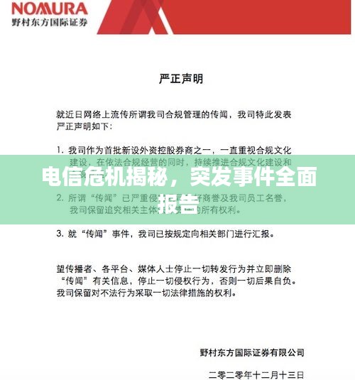 电信危机揭秘，突发事件全面报告