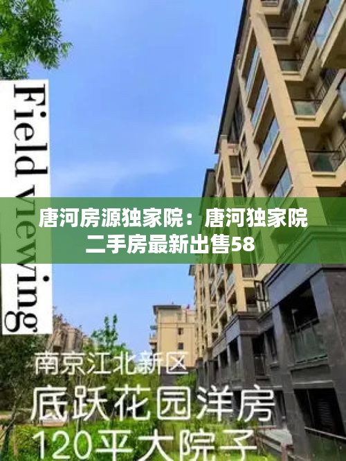 唐河房源独家院：唐河独家院二手房最新出售58 