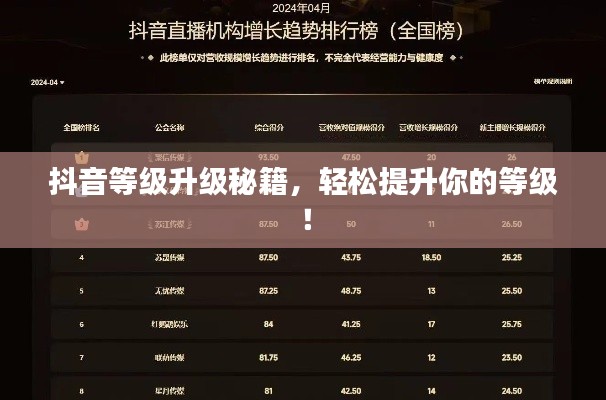 抖音等级升级秘籍，轻松提升你的等级！