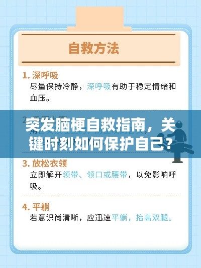 突发脑梗自救指南，关键时刻如何保护自己？