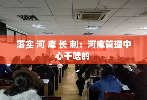 落实 河 库 长 制:河库管理中心干啥的