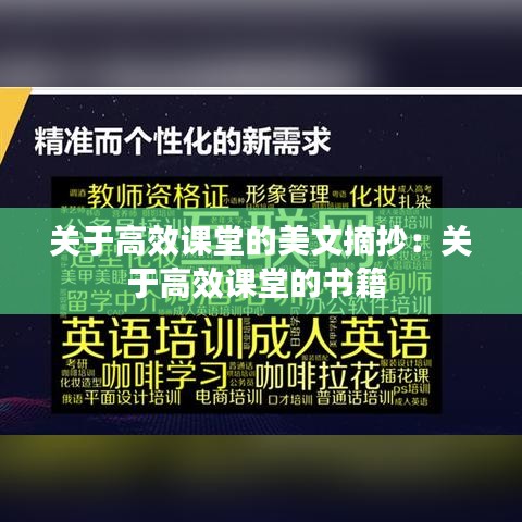 关于高效课堂的美文摘抄：关于高效课堂的书籍 