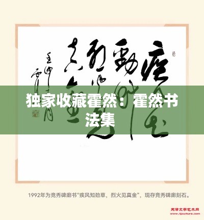 独家收藏霍然：霍然书法集 