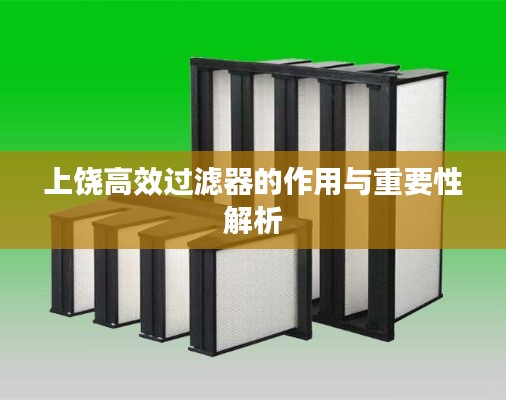 上饶高效过滤器的作用与重要性解析